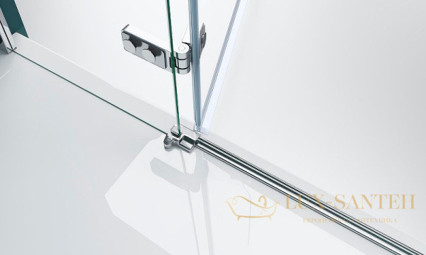 душевая дверь belbagno kraft kraft-b-12-60/30-c-cr-r 90 см профиль хром, стекло прозрачное