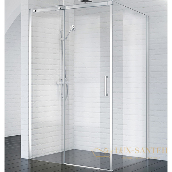 душевой уголок belbagno acqua acqua-ah-1-150/90-c-cr 150х90 см профиль хром, стекло прозрачное