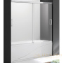 шторка на ванну cezares tandem-soft tandem-soft-vf-2-170/145-p-cr 170 см профиль хром, стекло рифленое