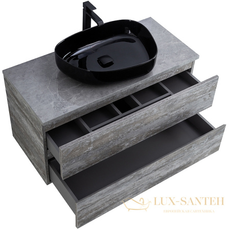 тумба под раковину cezares molveno 46 molveno 46-100-2c-so-lg 100 см подвесная, legno grigio