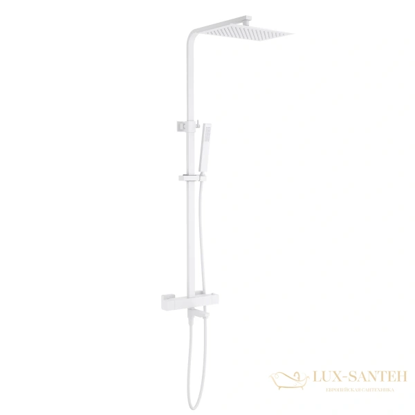 душевая система для ванны термостатическая timo tetra-thermo sx-0169/16, белый матовый