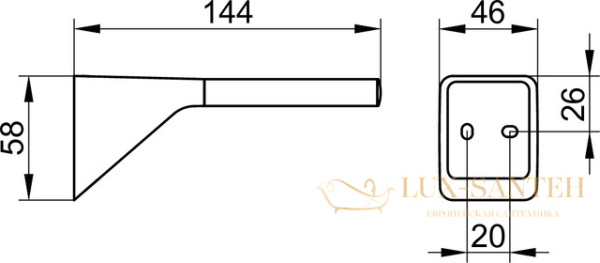 держатель запасного рулона туалетной бумаги keuco aveno 14663370000, с клеевым набором, черный матовый