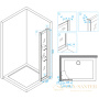 душевая стенка rgw 03064230-11 z-42 30, профиль хром, стекло прозрачное