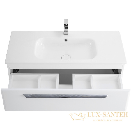 тумба под раковину cezares eco-cer eco-cer-800-2c-so-bl 80 см подвесная, bianco lucido