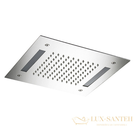 верхний душ 300х300 мм, almar chromotherapy e044172.ms, с хромотерапиейнержавеющая сталь брашированная