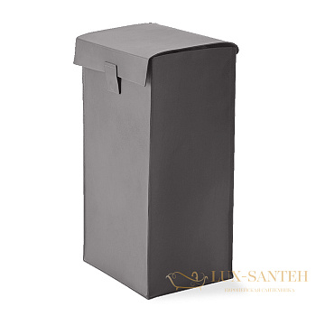 корзина для белья decor walther nappa wb, 0938893, натуральная кожа, дымчато-серый