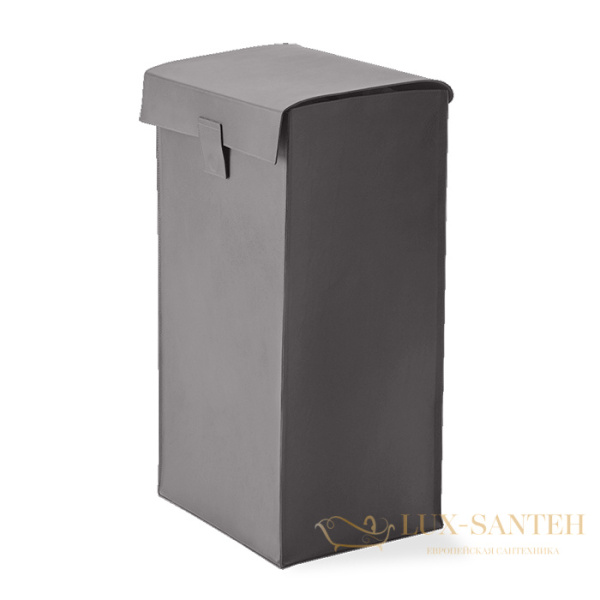 корзина для белья decor walther nappa wb, 0938893, натуральная кожа, дымчато-серый