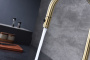 смеситель для кухни под фильтр с выдвижным изливом paulmark galant ga213077-sbg, золото светлое брашированное