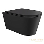 Унитаз подвесной Alice Hide Round, 570*370, 31170108, безободковый, черный матовый (без сиденья)