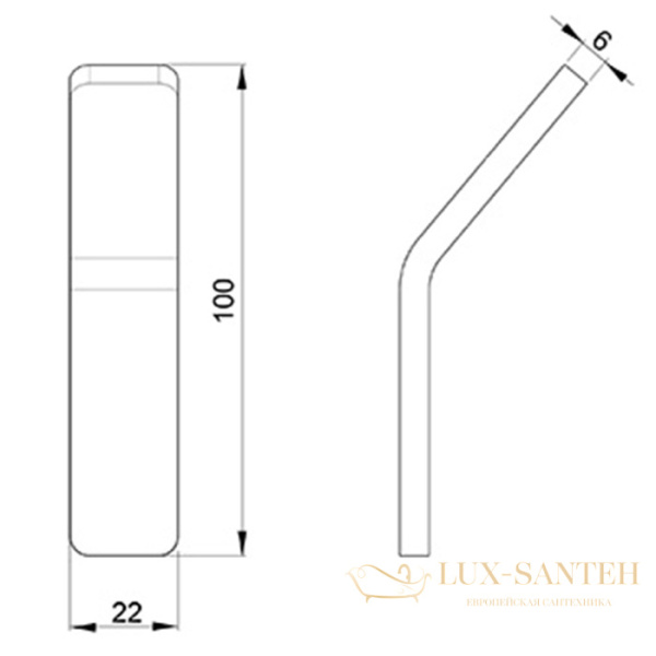 крючок almar complements e310001.316, нержавеющая сталь брашированная