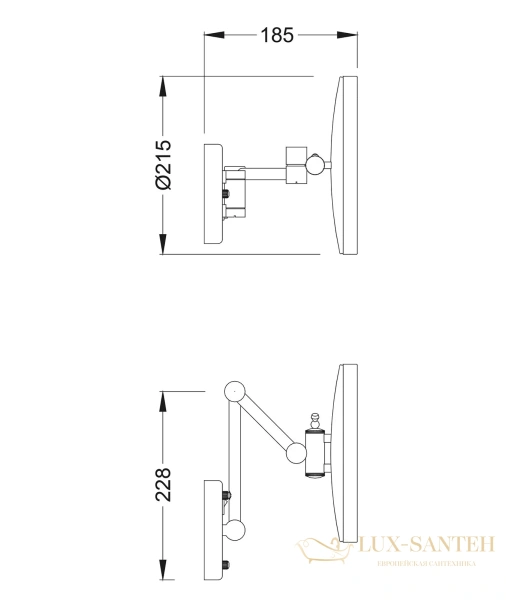 косметическое зеркало timo saona 13074/00, х-5 кратное увеличение, 220 в, хром