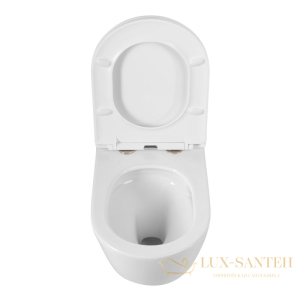 унитаз подвесной cezares relax czr-3806-53-th-tor/sc, безободковый, смыв торнадо, с сиденьем микролифт, белый