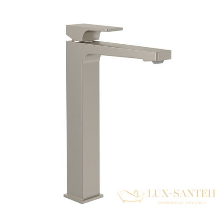 смеситель высокий для раковины villeroy & boch architectura square tvw12500200064, никель сатинированный матовый