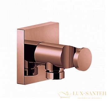 шланговое подключение gessi rilievo 59161.030 с держателем душа, copper pvd