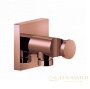 шланговое подключение gessi rilievo 59161.030 с держателем душа, copper pvd