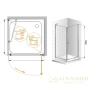 душевой уголок cezares elena-a-1 elena-w-a-1-80-c-cr 80x80 см, стекло прозрачное