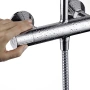 душевая система showerpipe 200 1jet с термостатом hansgrohe vernis blend 26276000, хром