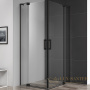 душевой уголок cezares slider slider-ah-2-80/90-100/110-c-nero 110х90 профиль черный матовый, стекло прозрачное