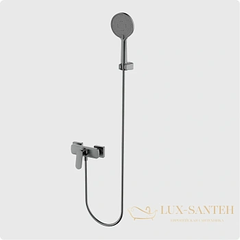 смеситель для  душа aquame imola aqm6713gm, с душевым набором, оружейная сталь