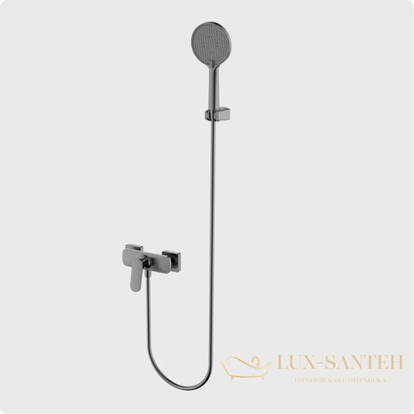 смеситель для  душа aquame imola aqm6713gm, с душевым набором, оружейная сталь