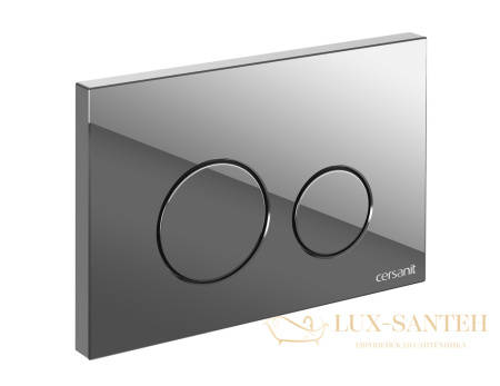 кнопка cersanit twins пластик хром глянцевый, 63523, хром