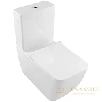 Чаша напольного безободкового унитаза Villeroy & Boch Venticello 4612R0R1, альпийский белый