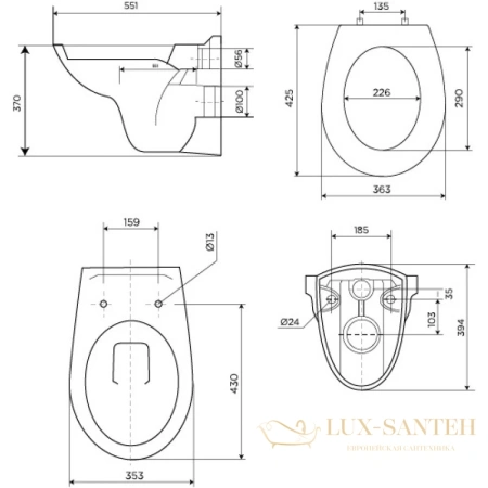 сиденье для унитаза bettoserb basic 40006460s с микролифтом, белый