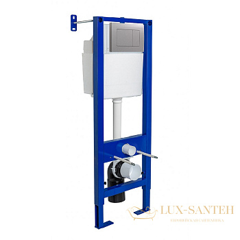 инсталляция berges atom 410, 040346 для подвесного унитаза с панелью смыва, хром матовый 