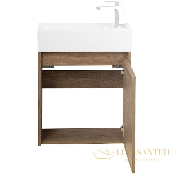 тумба под раковину belbagno kraft mini kraft mini-500/260-1a-so-rt-r 50 см r подвесная, rovere tabacco
