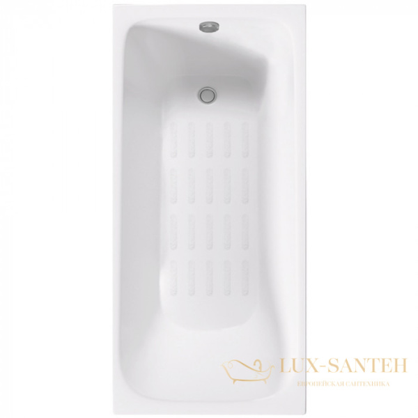 ванна чугунная delice continental plus 100х70 с антискользящим покрытием dlr230642-as, белый глянцевый