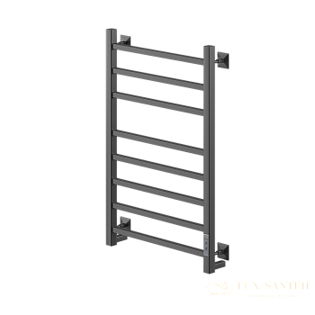 полотенцесушитель электрический кабельный ника step-2 80/50 ral9005 черный матовый u