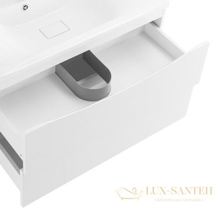 тумба под раковину belbagno marino marino-1100-2c-so-bl-p 110 см подвесная, bianco lucido