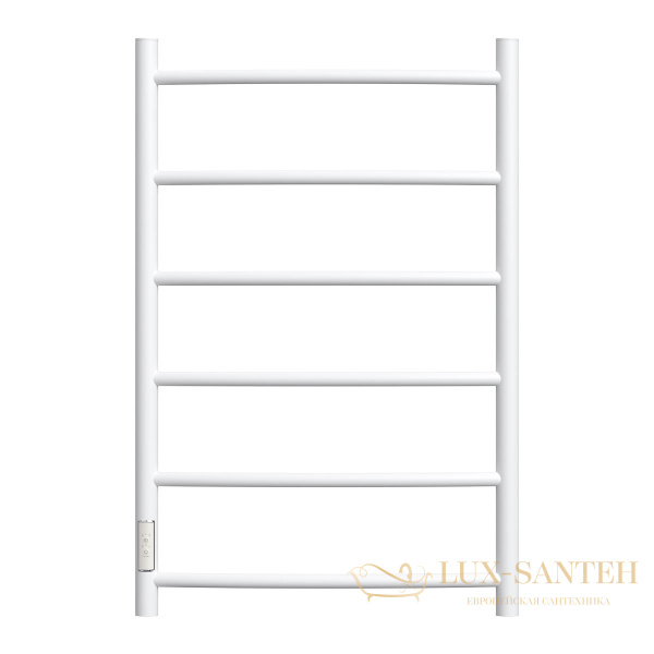 полотенцесушитель 500x800 электрический point афина pn04758w п6 диммер слева, белый