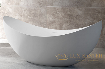 ванна акриловая свободностоящая abber ab9333, белый глянцевый