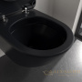 унитаз подвесной villeroy&boch antao 4674t0r7 pure black ceramicplus, безободковый, торнадо, черный матовый