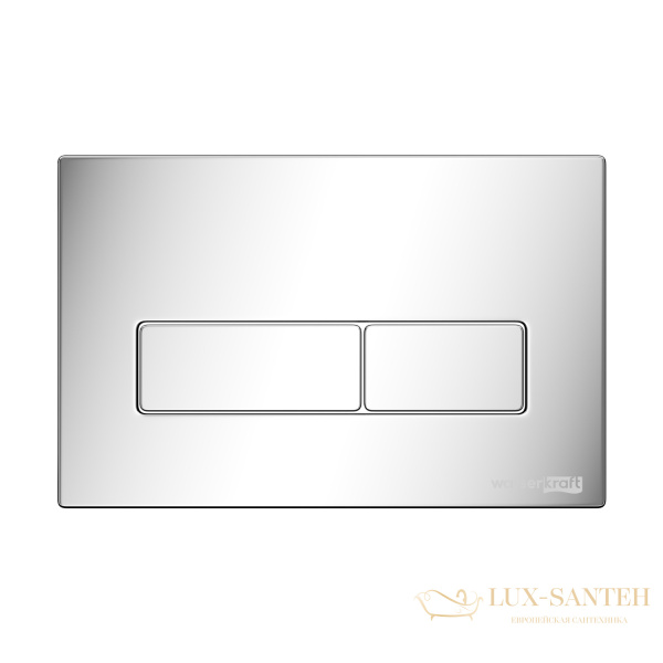 смывной бачок скрытого монтажа wasserkraft aller 10 10tlt.031.me.ch03, с панелью смыва, хром