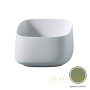 раковина накладная artceram cognac quadro 43 col006 44 00 430х430 мм, green salvia matt