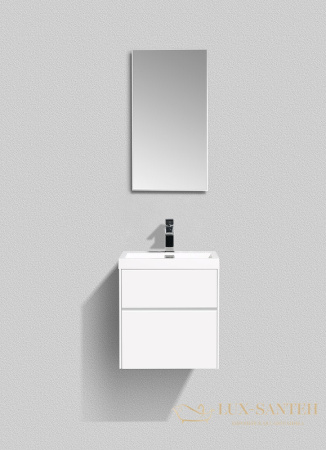 тумба под раковину belbagno pietra mini pietra mini-500as-2c-so-bl 50 см подвесная, bianco lucido