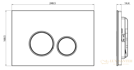 панель смыва charus tm, bagliore, fp.330.foxy.10, рамка оранжевое стекло, кнопки хром