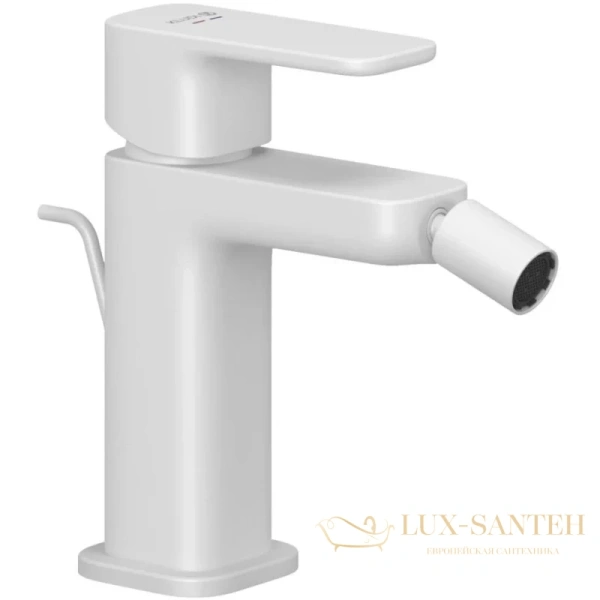 смеситель kludi renon 422165375 для биде, белый матовый