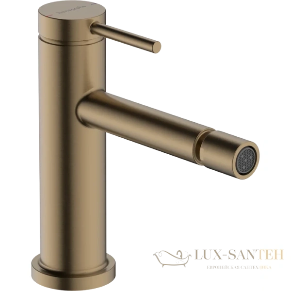 смеситель для биде с донным клапаном hansgrohe tecturis s 73201140, бронза шлифованная