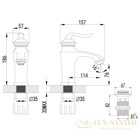 смеситель для раковины lemark brava lm4706g