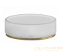 мыльница gessi 316 accessories 54725.727 настольная, brushed brass pvd/белый