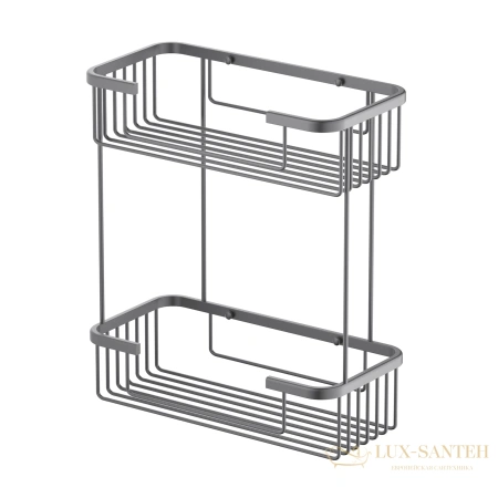 полка-решетка двойная timo saona 13083/18, черное золото