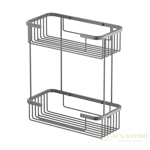 полка-решетка двойная timo saona 13083/18, черное золото