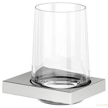 стакан хрустальный для зубных щеток подвесной keuco edition 11, 11150219000, нержавеющая сталь шлифованная
