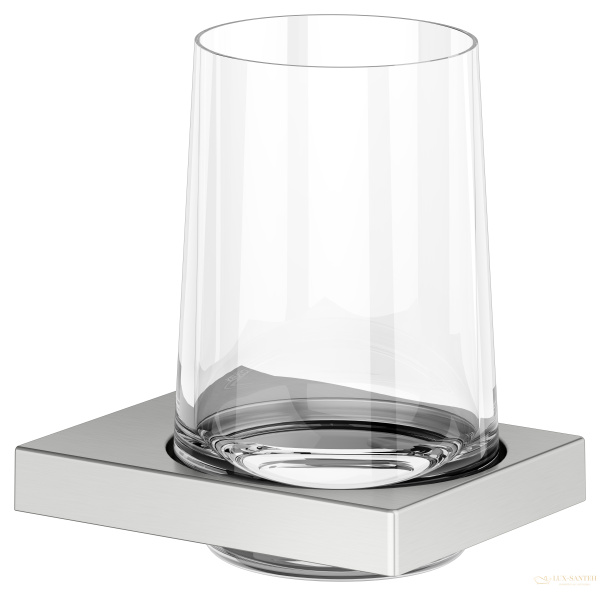 стакан хрустальный для зубных щеток подвесной keuco edition 11, 11150219000, нержавеющая сталь шлифованная