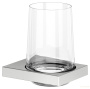 стакан хрустальный для зубных щеток подвесной keuco edition 11, 11150219000, нержавеющая сталь шлифованная