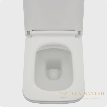 унитаз подвесной безободковый aquame aqm2003, с быстросъемным сиденьем softclose, белый глянцевый