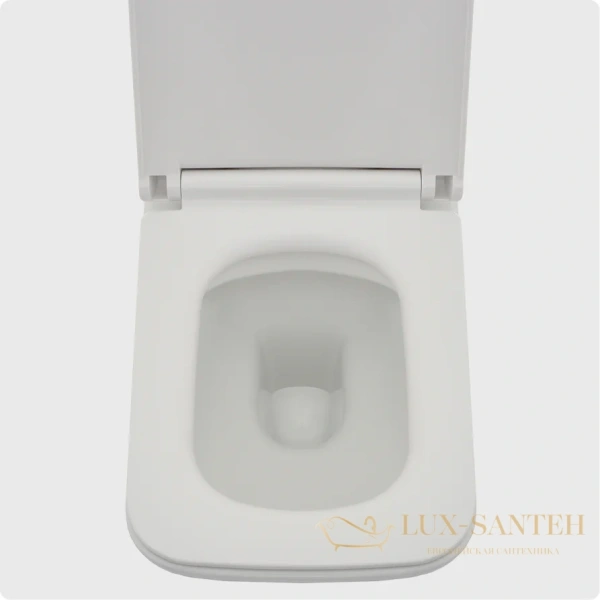 унитаз подвесной безободковый aquame aqm2003, с быстросъемным сиденьем softclose, белый глянцевый